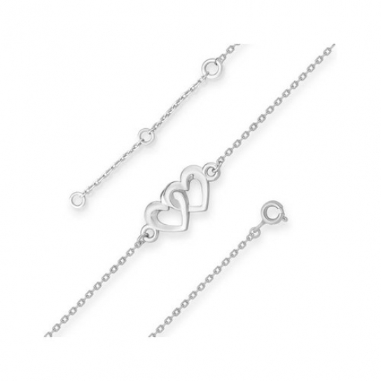 Серебряный браслет 925, плетение фигурное, длина 16 см