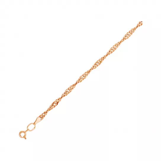 браслет 585, плетение сингапур, длина 17 см