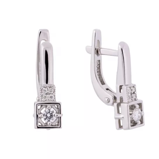 Серьги с бриллиантами из золота