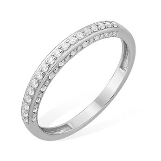 Серебряное кольцо 925, женское, с фианитом, размер 18.5