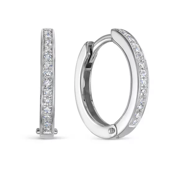 Золотые серьги 585, женские, с бриллиантом