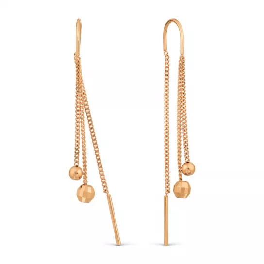 Золотые серьги 585, женские