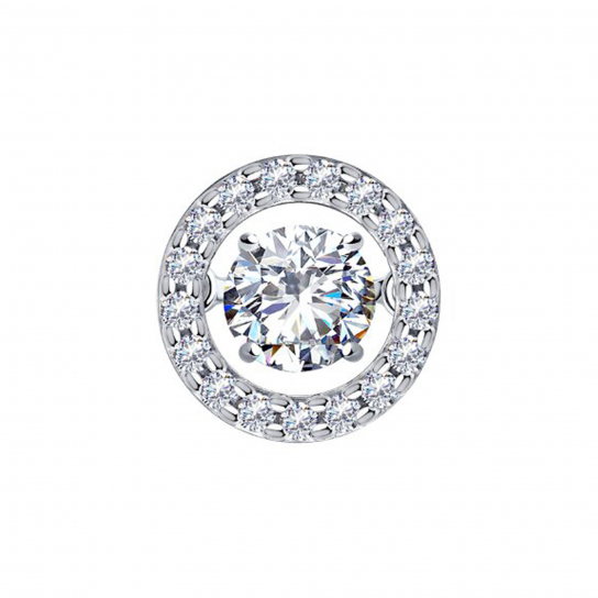 Серебряная подвеска 925, женская, с фианитом