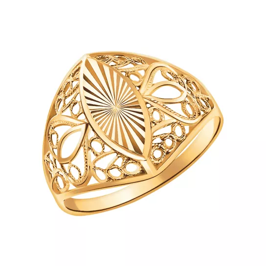 Золотое кольцо 585, женское, размер 21.5