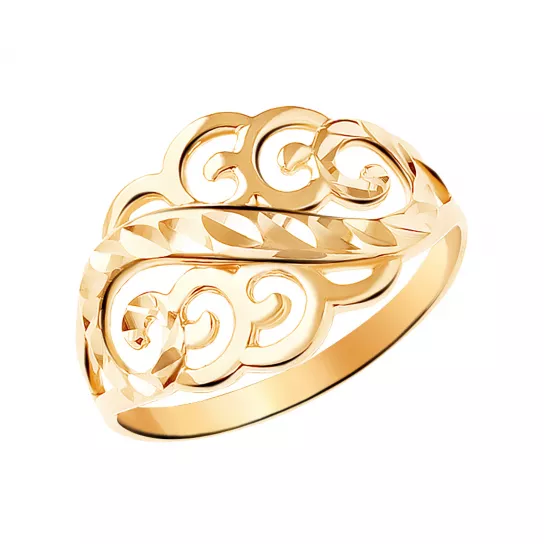 Золотое кольцо 585, женское, размер 19