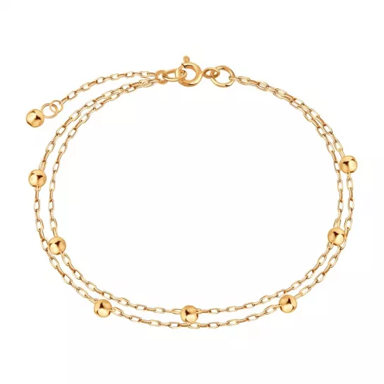 браслет 585, плетение фигурное, длина 16 см