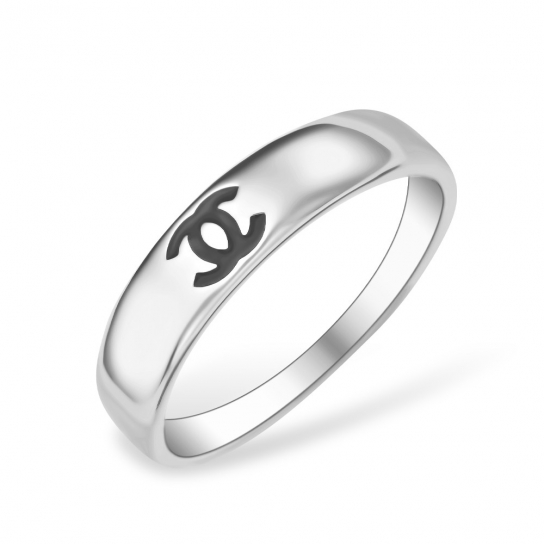 Серебряное кольцо 925, женское, с эмалью, размер 17.5