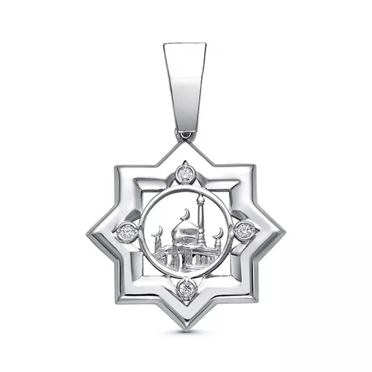 Серебряная подвеска 925, с фианитом