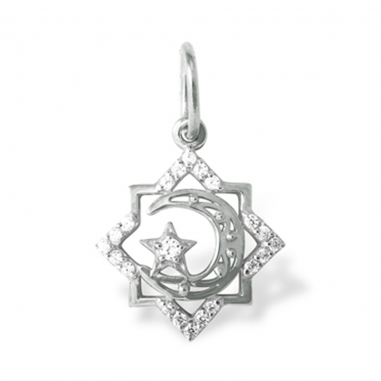 Серебряная подвеска 925, с фианитом