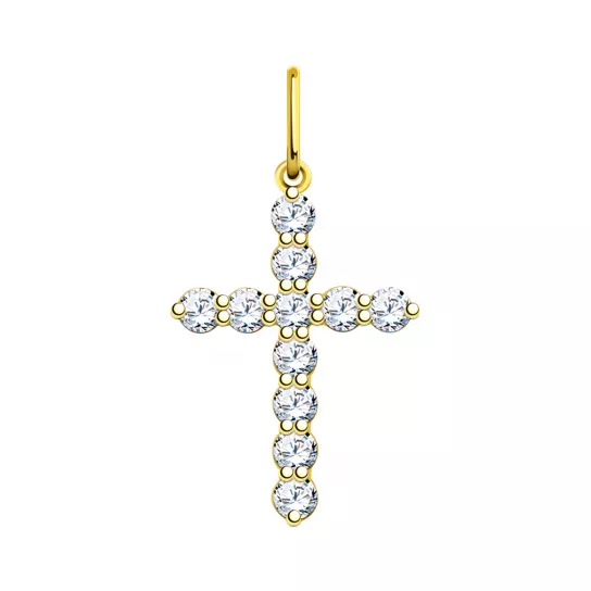 крестик 585 нательный, на шею