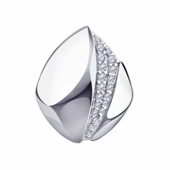 Серебряная подвеска 925, женская, с фианитом