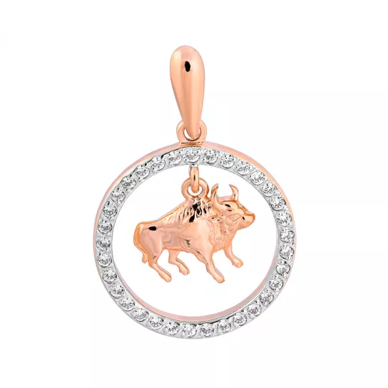 Золотая подвеска 585, с фианитом