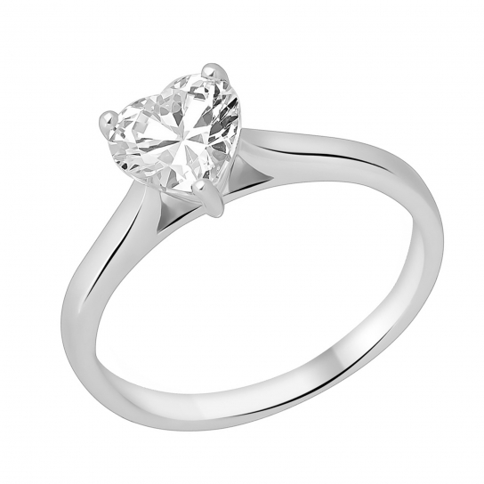 Серебряное кольцо 925, женское, с фианитом, размер 18