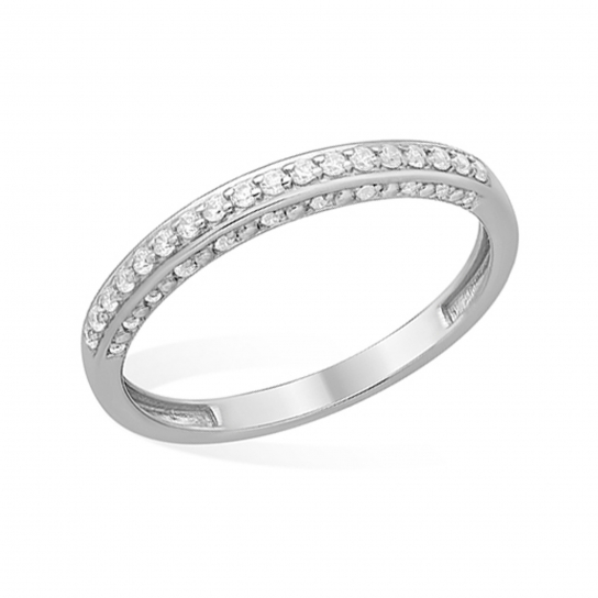 Серебряное кольцо 925, женское, с фианитом, размер 18.5