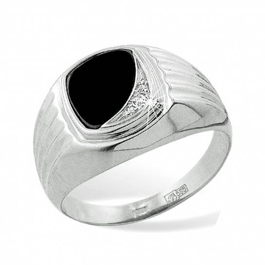 Серебряное кольцо 925, женское, с эмалью, размер 20