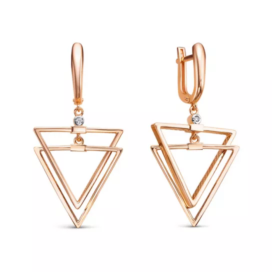 Золотые серьги 585, женские