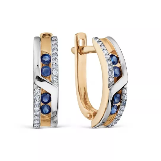 Золотые серьги 585, женские