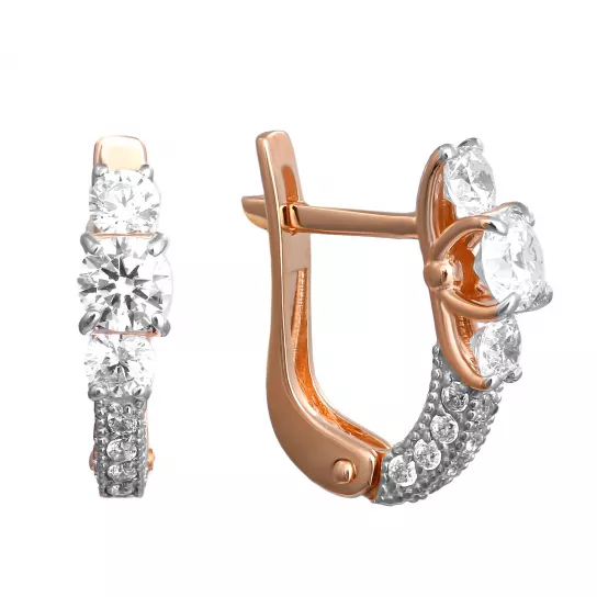 Золотые серьги 585, женские