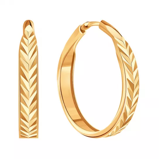 Золотые серьги 585, женские