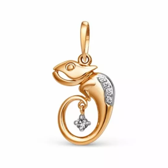 Золотая подвеска 585, женская