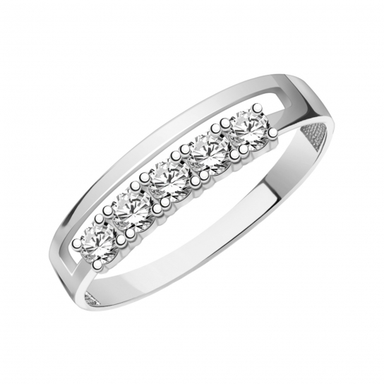 Серебряное кольцо 925, женское, с фианитом, размер 17