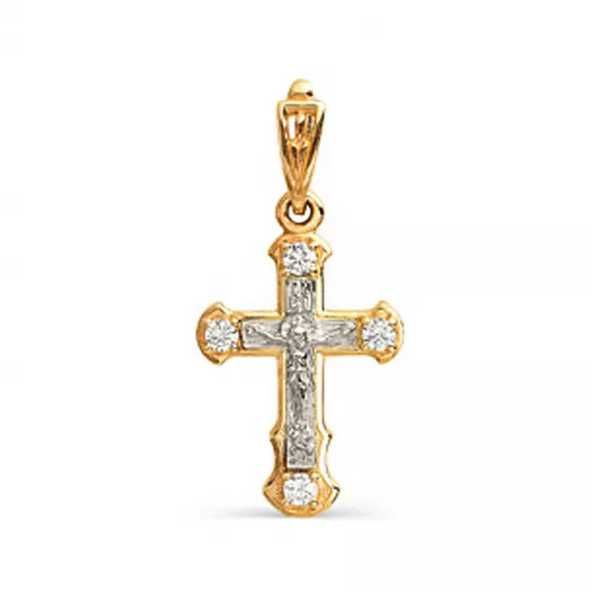 крестик 585 нательный, на шею