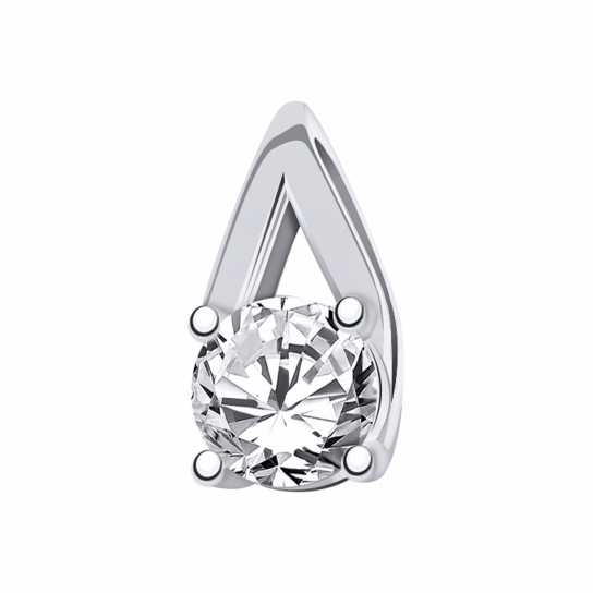 Серебряная подвеска 925, женская, с фианитом