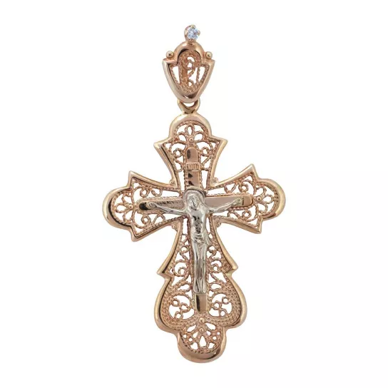 крестик 585 нательный, на шею