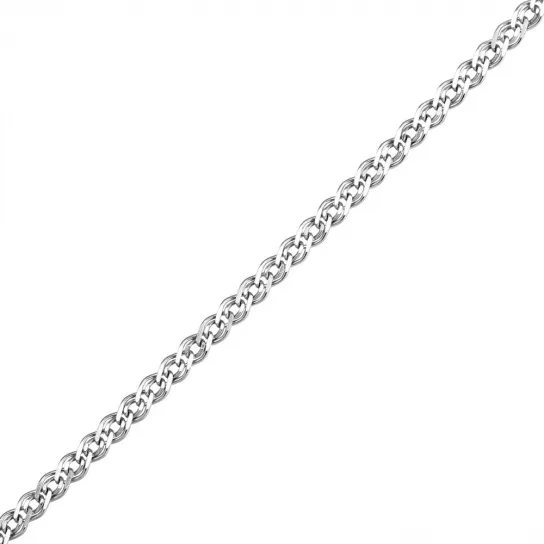 Серебряная цепочка 925 на шею, плетение нонна, длина 50 см
