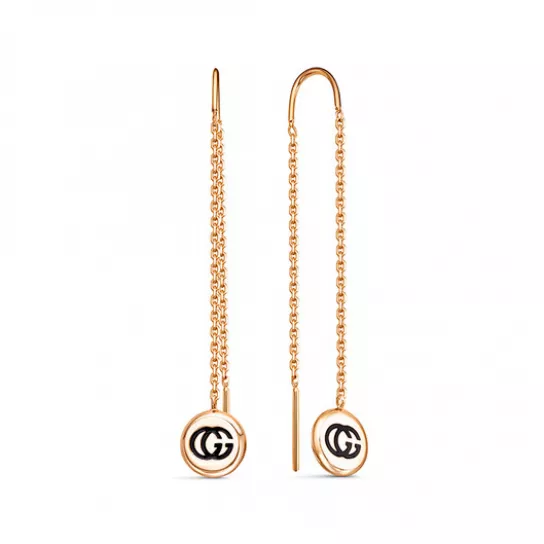 Золотые серьги 585, женские, с эмалью