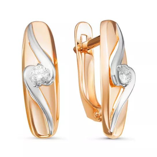 Золотые серьги 585, женские