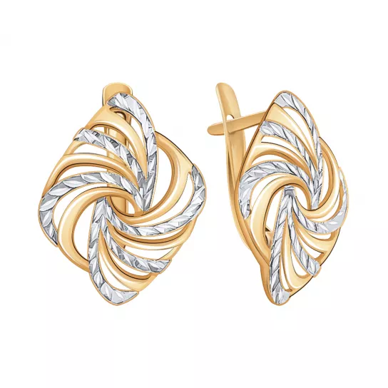 Золотые серьги 585, женские