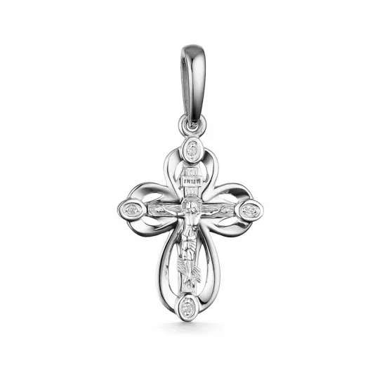 Крест с бриллиантами из золота