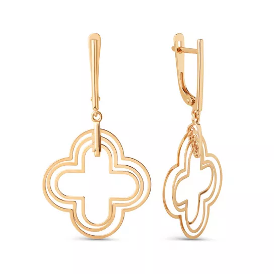 Золотые серьги 585, женские