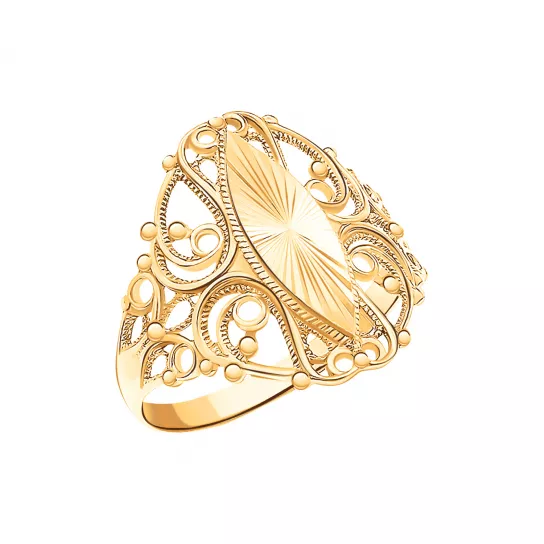 Золотое кольцо 585, женское, размер 19.5