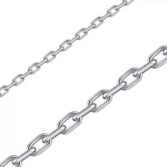 Серебряная цепочка 925 на шею, плетение якорное, длина 55 см