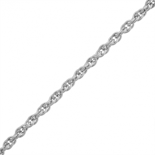Серебряная цепочка 925 на шею, плетение кордовое, длина 50 см