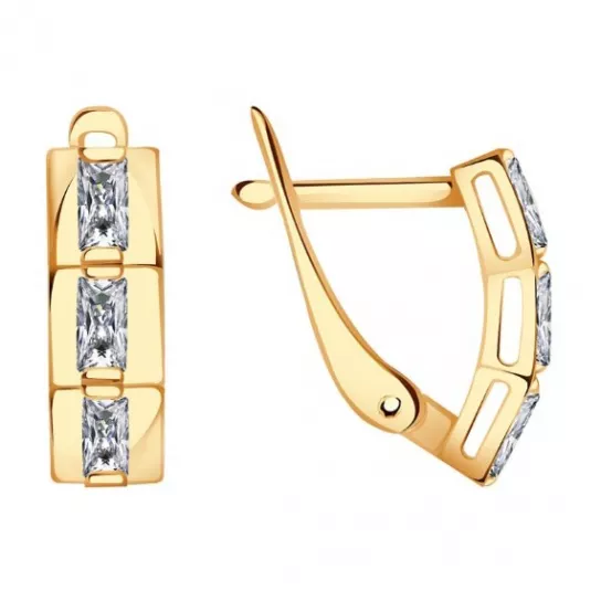 Золотые серьги 585, женские