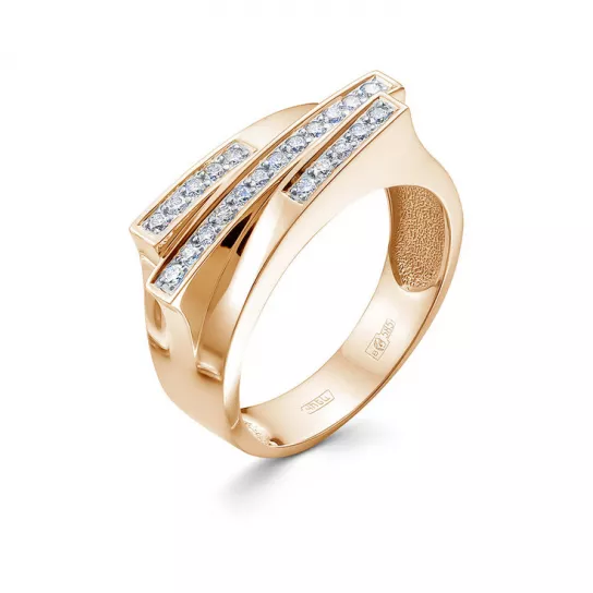 Золотое кольцо 585, женское, размер 19