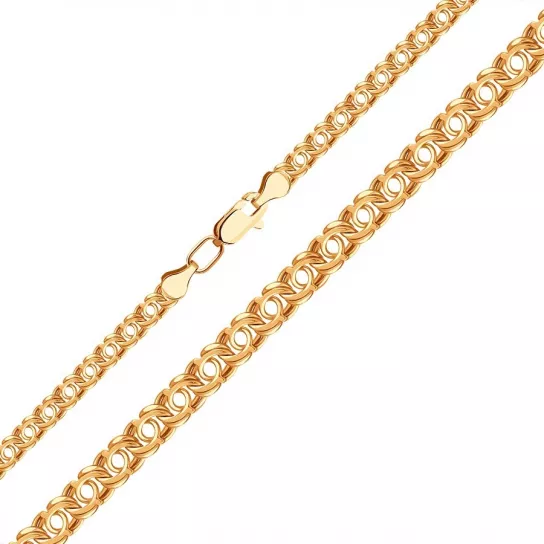 браслет 585, плетение бисмарк, длина 19 см