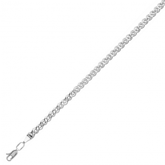 Серебряная цепочка 925 на шею, плетение нонна, длина 50 см