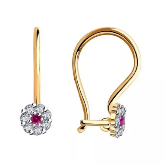 Серьги детские из золота