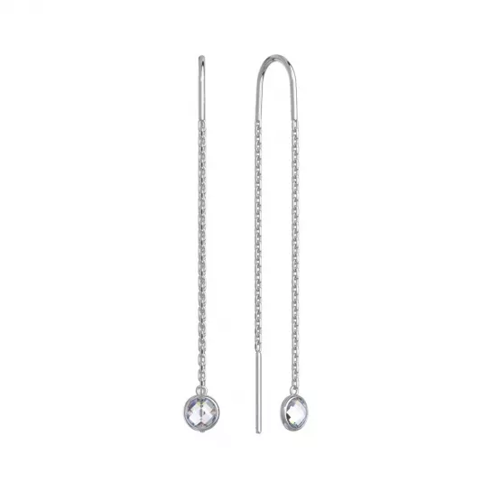 Серебряные серьги 925, женские, с фианитом