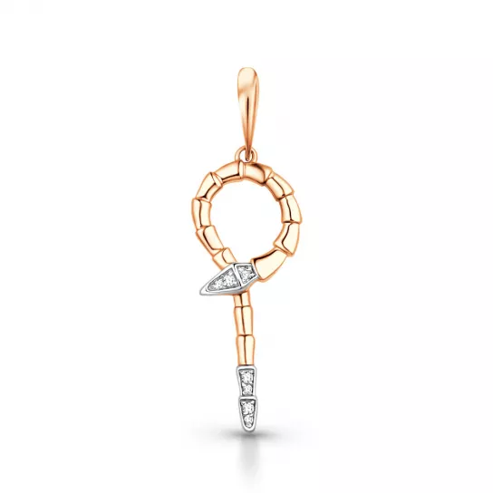 Серебряная подвеска 925, с фианитом