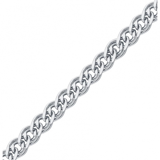 Серебряная цепочка 925 на шею, плетение нонна, длина 60 см