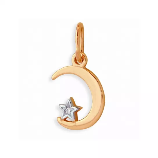 Золотая подвеска 585, с фианитом