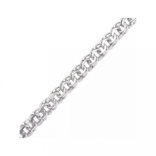 Серебряный браслет 925, плетение бисмарк, длина 18 см
