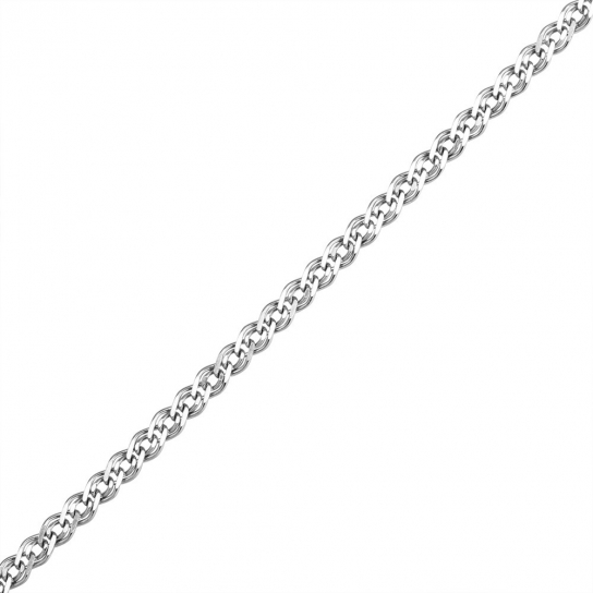 Серебряная цепочка 925 на шею, плетение нонна, длина 50 см