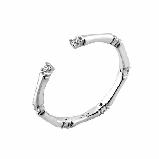 Серебряное кольцо 925, женское, с фианитом, размер 17