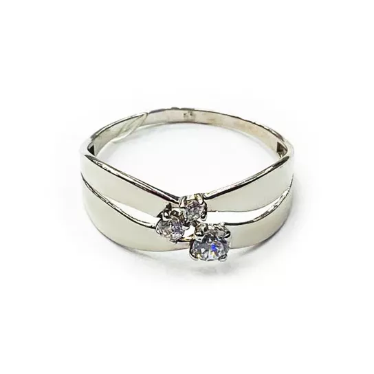Серебряное кольцо 925, женское, с фианитом, размер 19